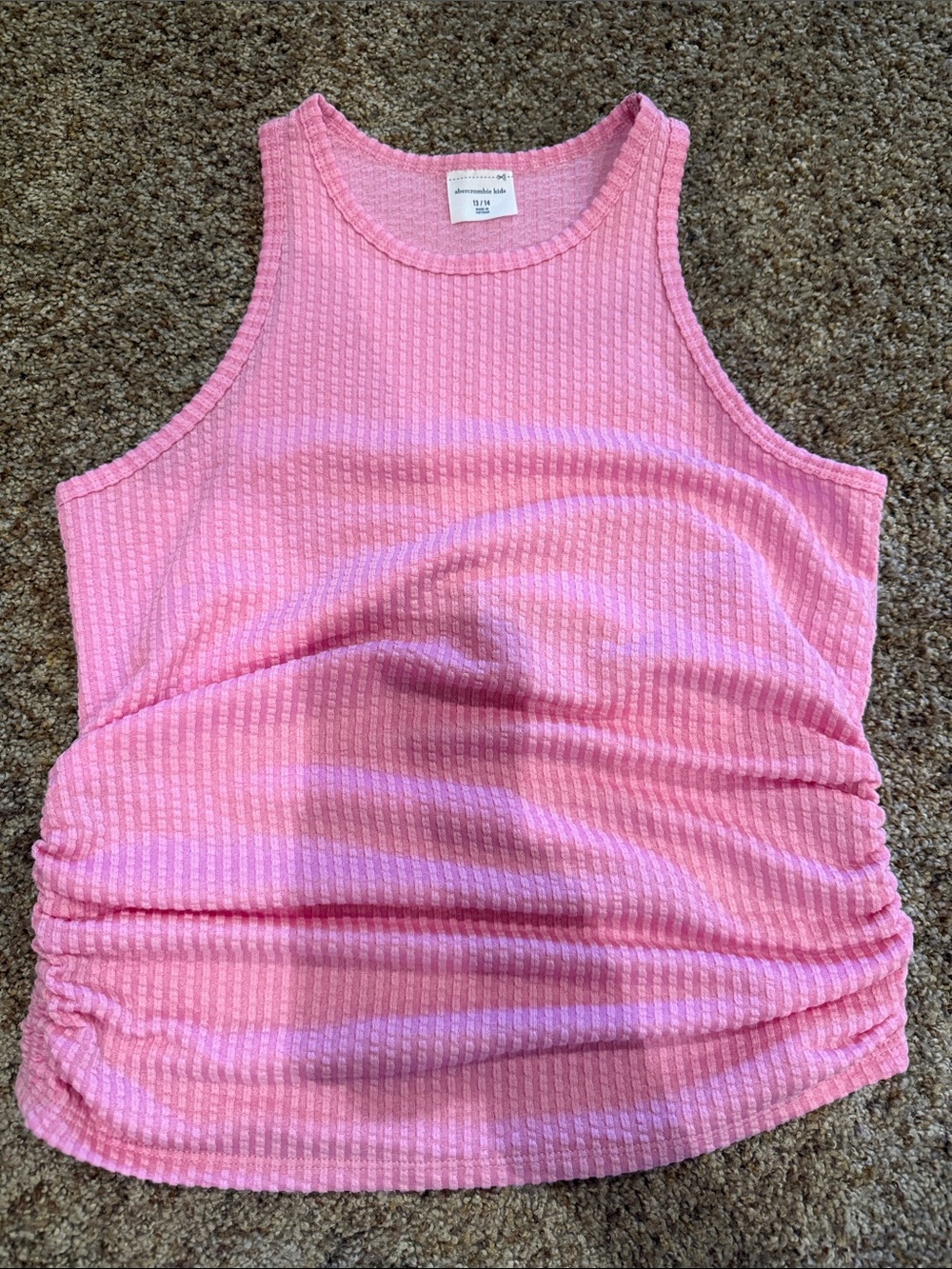 abercrombie kids Pink Ribbed Tank Top